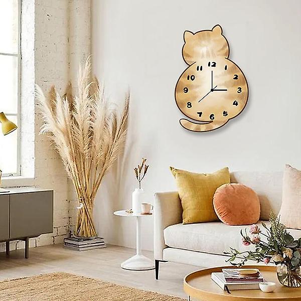  (주문제작) 홈테리어 감성 디자인 고양이 무소음 벽시계
