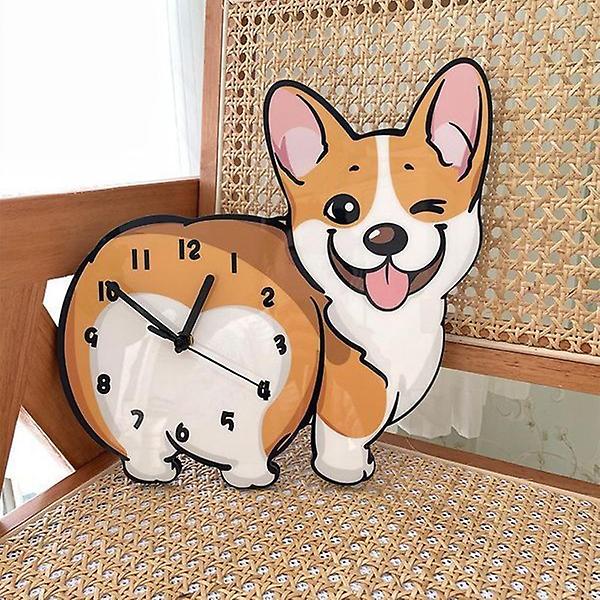  (주문제작) 홈테리어 코기 강아지 디자인 무소음 벽시계