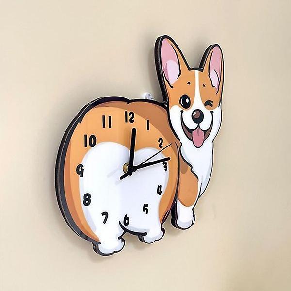  (주문제작) 홈테리어 코기 강아지 디자인 무소음 벽시계