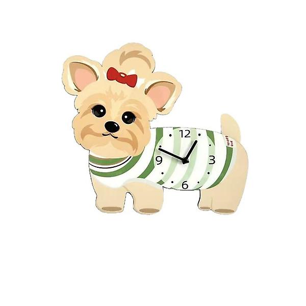  (주문제작) 홈테리어 요크셔테리어 강아지 디자인 캐릭터 무소음 벽시계