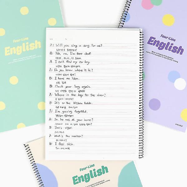  도트 영어 원링노트 (랜덤발송)