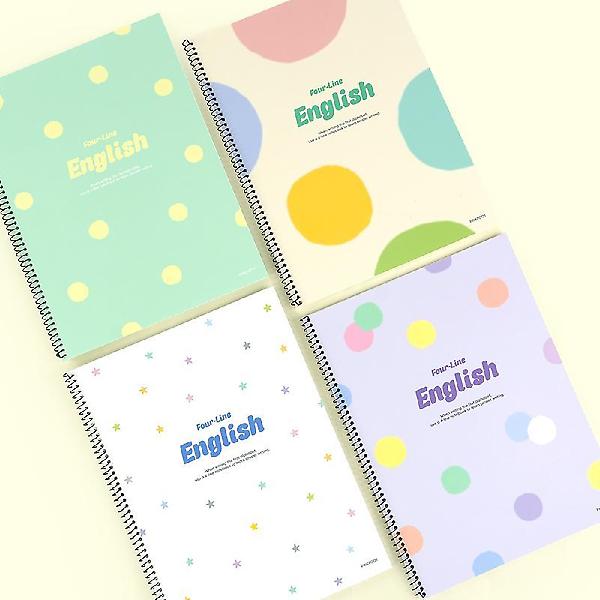  도트 영어 원링노트 (랜덤발송)