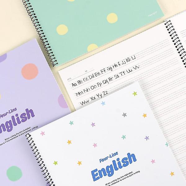  도트 영어 원링노트 (랜덤발송)