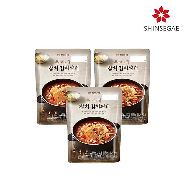  [피코크] 우리집 참치 김치찌개 500g x 3팩