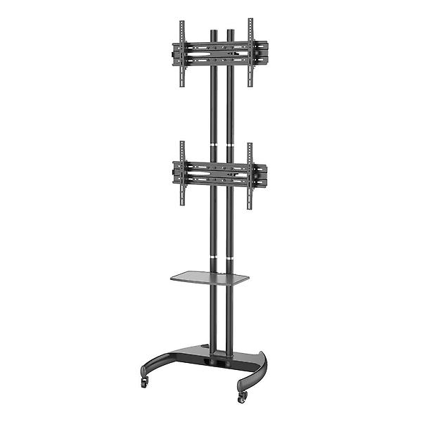  이지마운트 듀얼 2대 TV 전자칠판 이동식 스탠드 거치대 대형 TSC-110