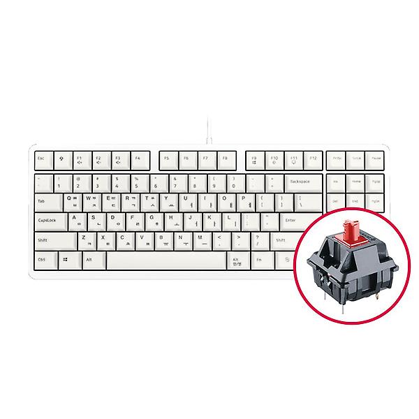  체리 G80-3000S TKL 기계식 키보드 화이트 적축