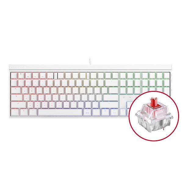  체리 MX 2.0S RGB 게이밍 기계식 키보드 화이트 적축