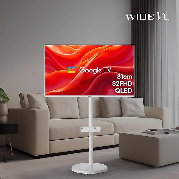  와이드무빙뷰 화이트에디션 클래식 삼탠바이미 셋트 32인치 FHD QLED 이동식 스마트 TV