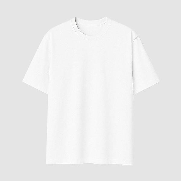  17수 순면 무지티 반팔티 남녀공용 두꺼운 티셔츠 레이어드 이너 (화이트)