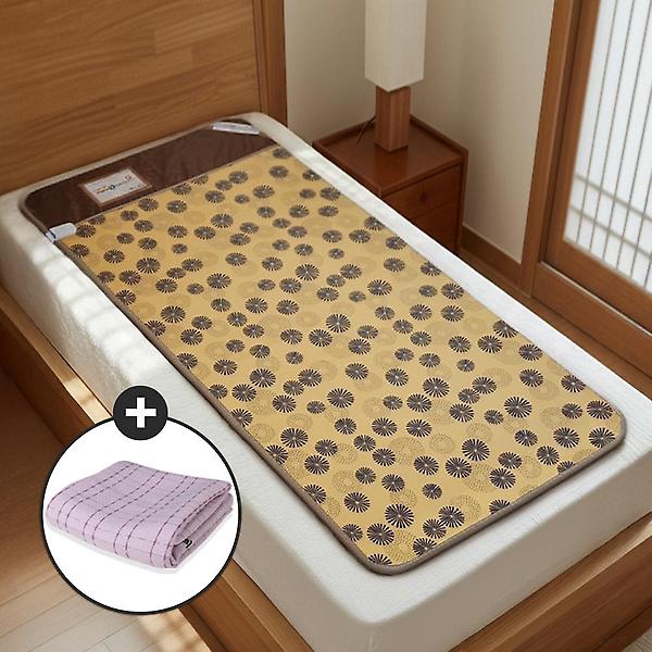  일월정품  뉴 숯 황토 방 전기 매트 싱글+커버 온열 보료 장판