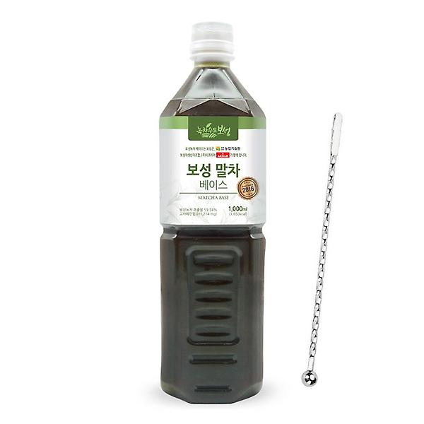  아크바 보성 말차 베이스 1000ml 카페 음료 스텐 머들러 증정