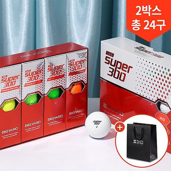  넥센 빅야드 고반발 슈퍼300 3피스 골프공 비거리 장타 퍼팅라인 골프볼 2더즌/쇼핑백