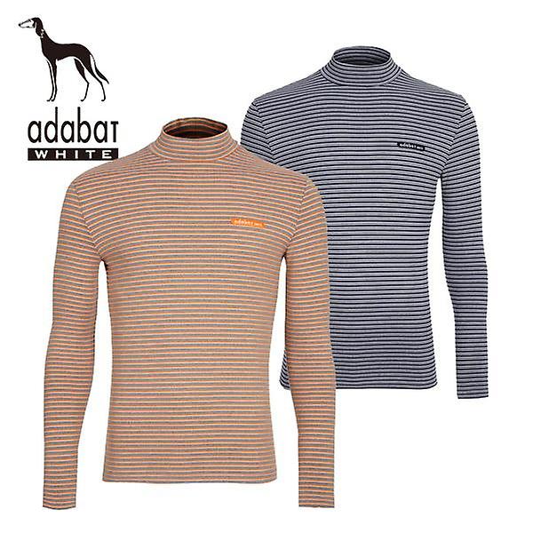  아다바트 화이트 스트라이프 반목 남성 긴팔 티셔츠