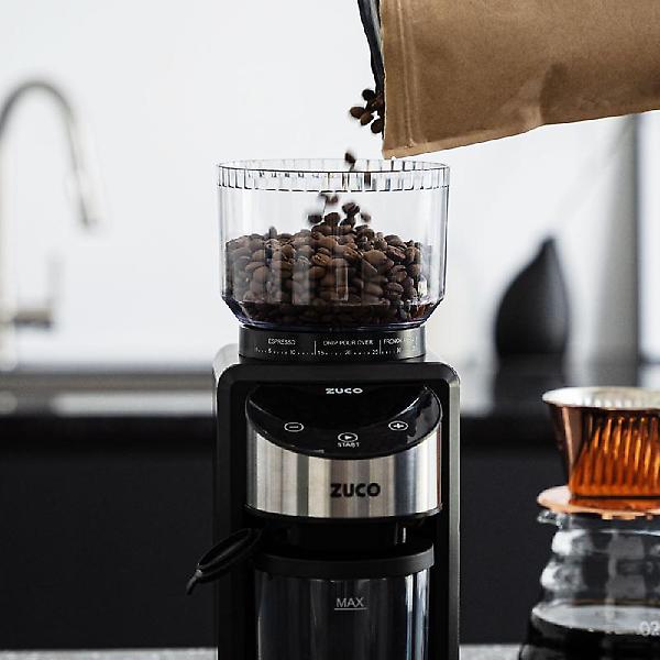  주코 전동 커피 코니컬버 그라인더 홈카페 원두 자동 분쇄기