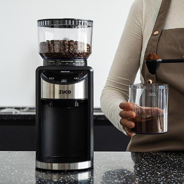  주코 전동 커피 코니컬버 그라인더 홈카페 원두 자동 분쇄기