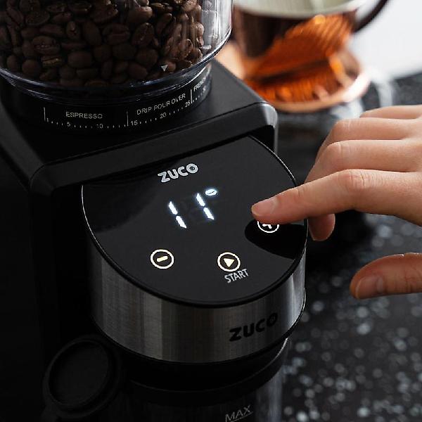  주코 전동 커피 코니컬버 그라인더 홈카페 원두 자동 분쇄기