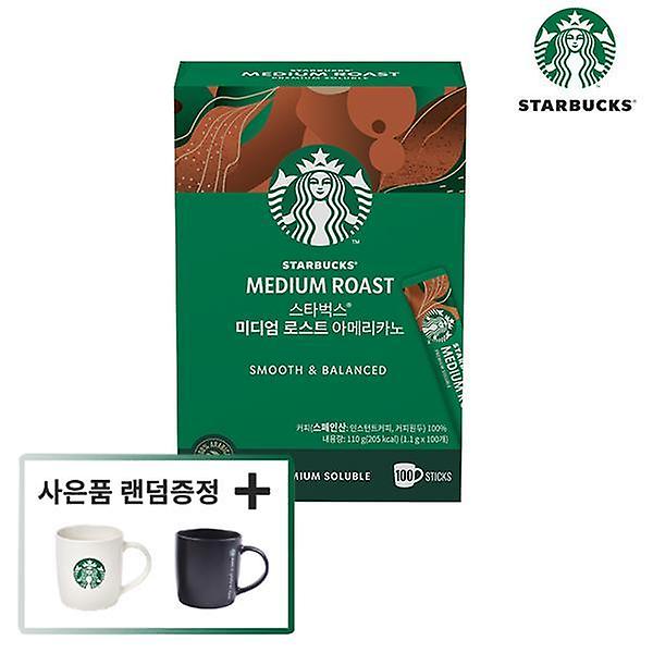  스타벅스 미디엄 로스트 아메리카노 원두커피믹스(100T) + 스타벅스 머그컵 랜덤증정