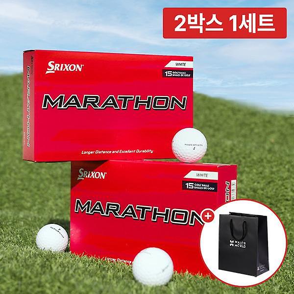  2박스 총30구/던롭 스릭슨 마라톤 롱 디스턴스 2피스 골프공+쇼핑백
