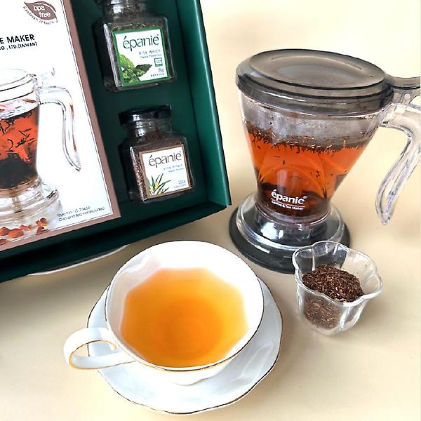  스마트여과기 그레이 티포트 B 허브차 티팟 선물세트 루이보스티 페퍼민트