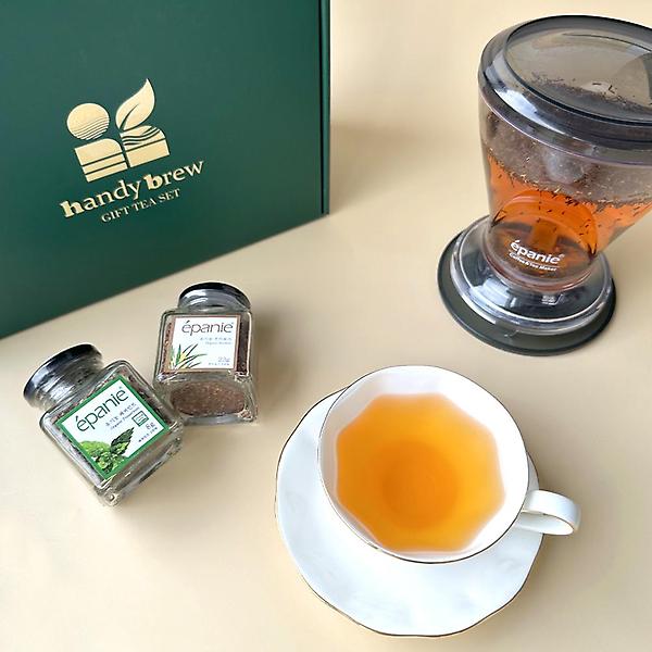  스마트여과기 그레이 티포트 B 허브차 티팟 선물세트 루이보스티 페퍼민트