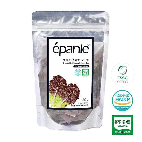  에빠니 유기농 흑하랑 상추차 20티백 국내산 건강차 삼각티백
