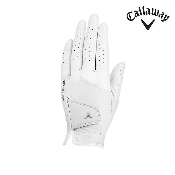  2021 캘러웨이 투어 어센틱(TOUR AUTHENTIC) 위먼스 양피 왼손 골프장갑[화이트][여성용/왼손1장]