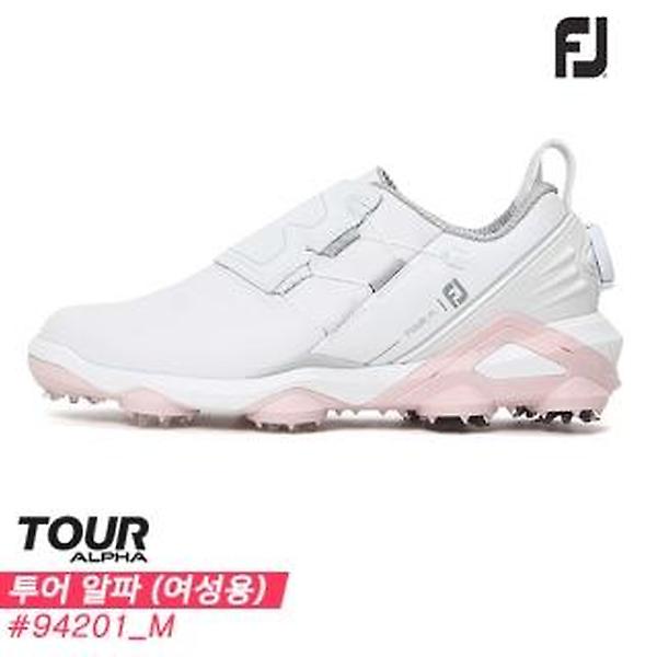  2022 풋조이 투어 알파(TOUR ALPHA) 보아 골프화[94201/M/화이트+화이트+핑크][여성용][5mm작게주문하세요]