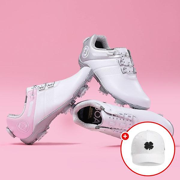  풋조이 우먼스 NEW DNA 헬릭스 보아 여성 골프화 방수 발편한 여자 스파이크 골프신발+블랙클로버 모자