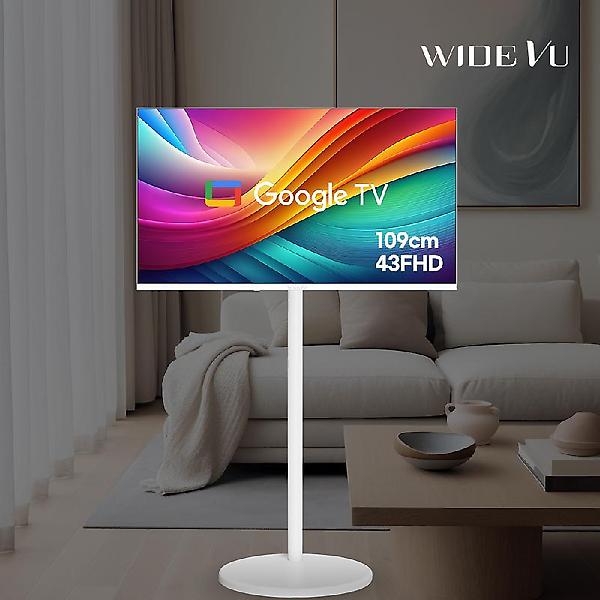 와이드무빙뷰 화이트에디션 삼탠바이미 셋트 109cm(43인치) FHD 스마트 이동식 TV