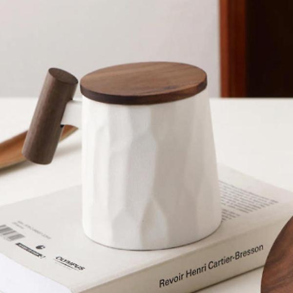  고원 계수나무 머그컵 350ml 우드 리드 도자기 머그잔 블랙