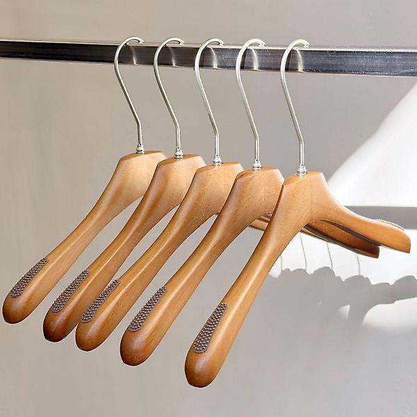  올지 헤리티지 원목 옷걸이 5P 논슬립 회전고리 코트 자켓 셔츠 니트 어깨뿔방지