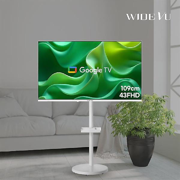  와이드무빙뷰 클래식 화이트에디션 43인치 FHD TV+삼탠바이미 세트 이동식스탠딩 삼텐바이미