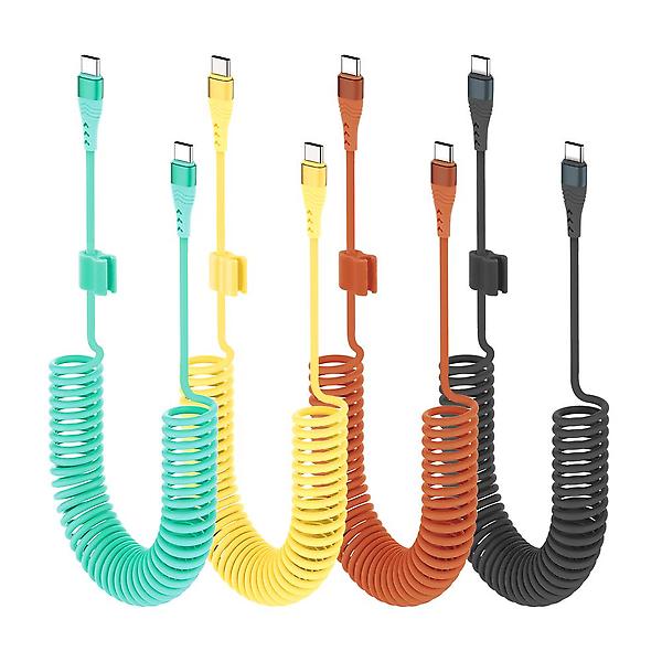  [스마텍] C to C타입  / A타입 스프링 케이블 60w 초고속 충전 선정리 1.5m