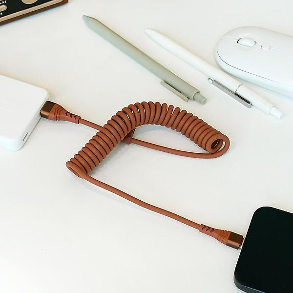  [스마텍] C to C타입  / A타입 스프링 케이블 60w 초고속 충전 선정리 1.5m