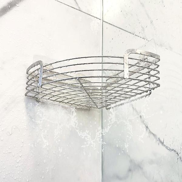  올지 무타공 욕실선반 일자선반 젠다이 화장실 코너 선반 스텐레스 모서리 접착식