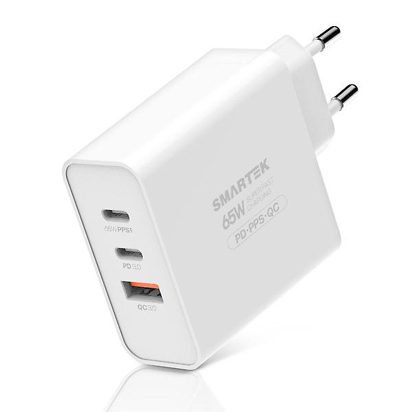  스마텍 65W PD&PPS 3포트 초고속 충전기 STPD-D65W