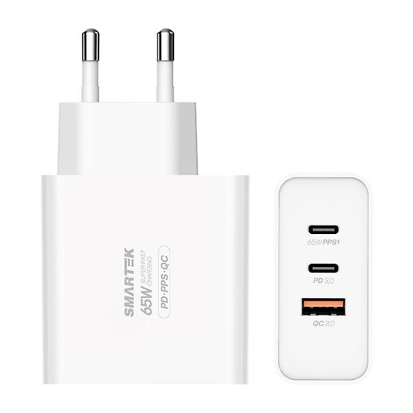  스마텍 65W PD&PPS 3포트 초고속 충전기 STPD-D65W