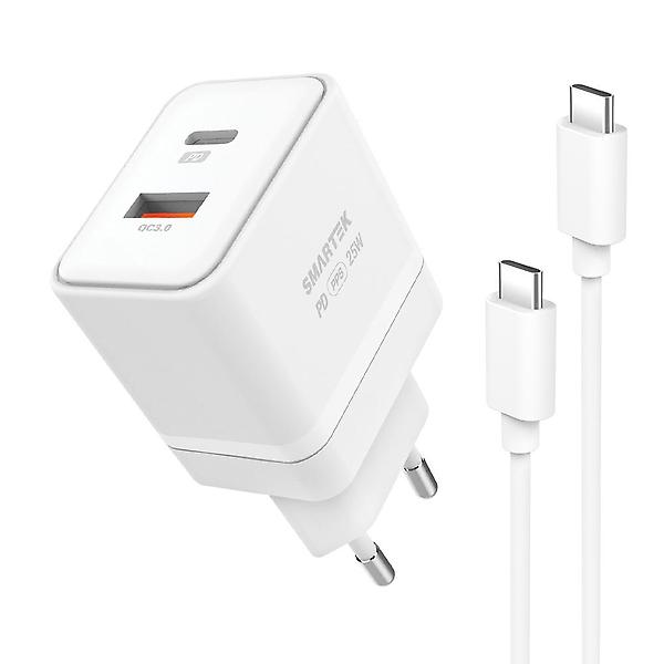  스마텍 25W PD&PPS 2포트 초고속 충전기+C타입케이블 STPD-D25CT