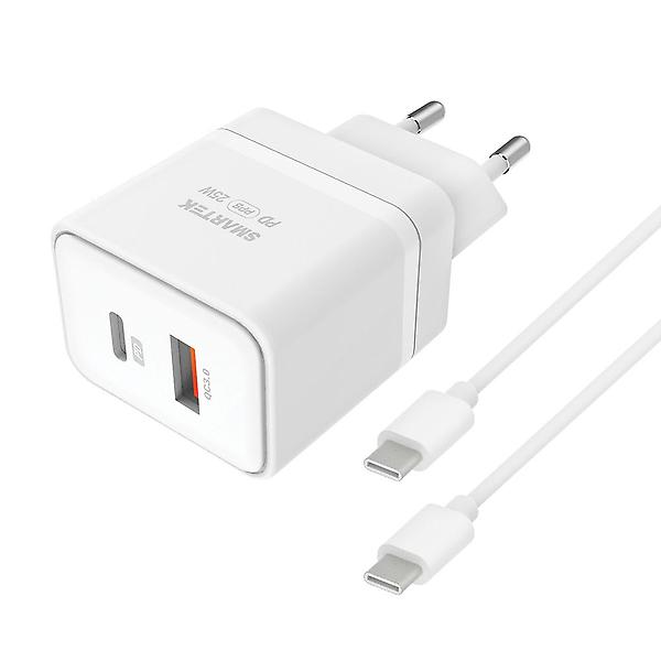  스마텍 25W PD&PPS 2포트 초고속 충전기+C타입케이블 STPD-D25CT