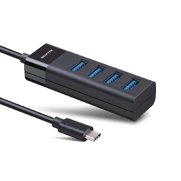  스마텍 C타입 USB 3.0 4포트 노트북 멀티허브 ST-UH100