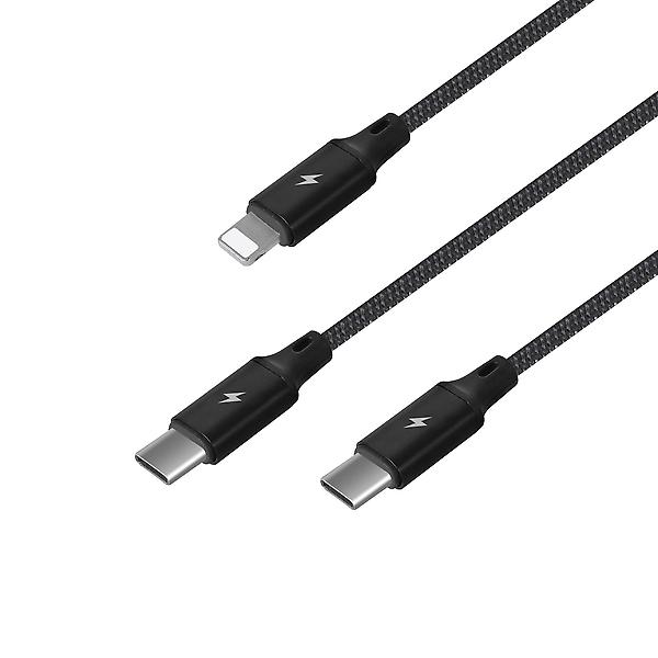  스마텍 PD30W 고속충전 2in1 멀티케이블 1.5m (C타입/8핀)