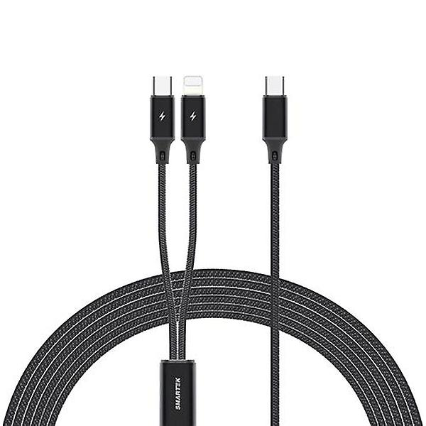  [스마텍] 2in1 3in1 C타입 8핀 고속충전 문어발 멀티 케이블 STCB-CtoCC