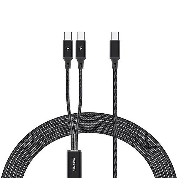  [스마텍] 2in1 3in1 C타입 8핀 고속충전 문어발 멀티 케이블 STCB-CtoCC