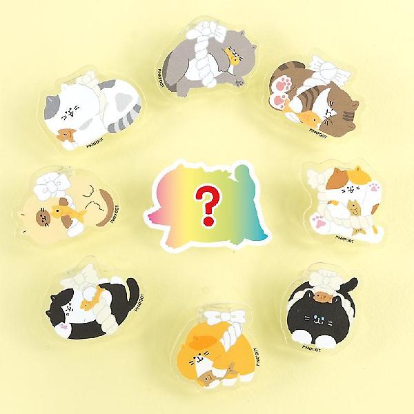  냥이 액막이 랜덤 아크릴집게 인박스(18개세트)