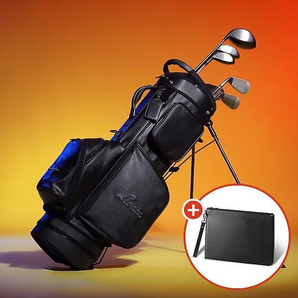  리카타 투어 퍼포먼스 골프 스탠드백 튼튼한 수납력좋은 캐디백 C24313 + 리카타 베이직 슬림 레더 클러치