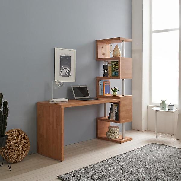  아이앤 레나1600멀티소형5단책장책상세트BR