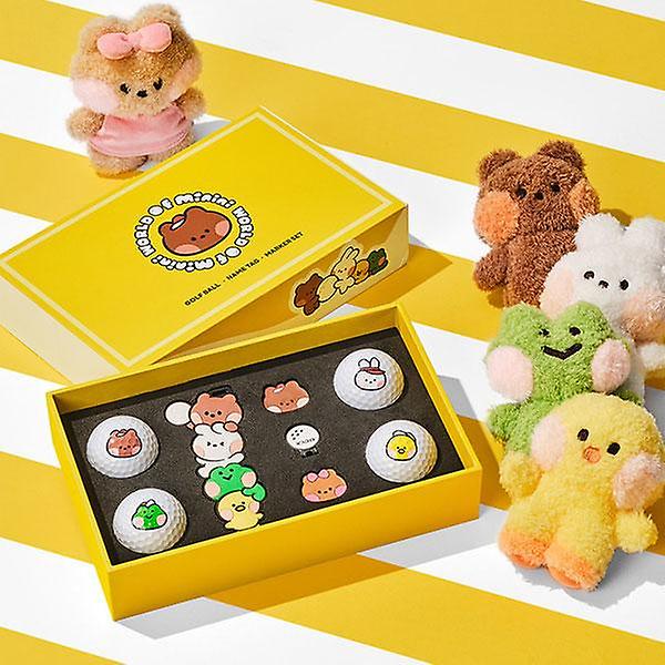  던롭 젝시오 x 라인프렌즈 미니니 3피스 골프공 4구 기프트세트 골프 악세사리 용품 선물 GGF 23038I