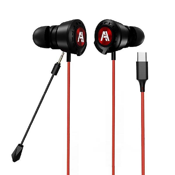  에이투 GE130 C타입 유선 게이밍 이어폰 탈부착 마이크 스마트폰 호환