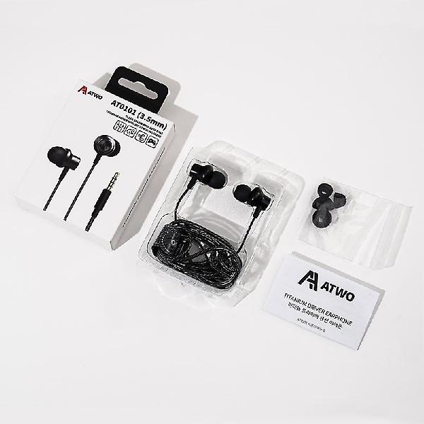  에이투 AT0101 티타늄 드라이버 커널형 인이어 유선 이어폰