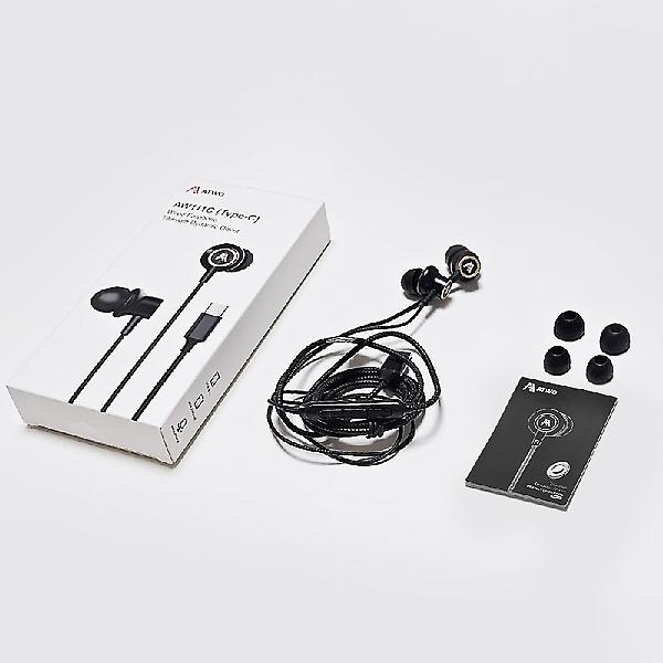  에이투 AW111C C타입 티타늄 드라이버 게이밍 유선 이어폰